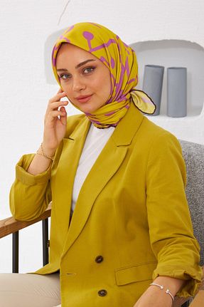 روسری نارنجی پنبه ای İpekhan - کد 752836568