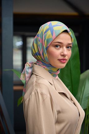 روسری صورتی پنبه ای İpekhan - کد 817393686