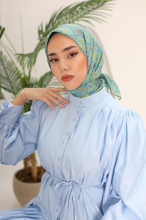 روسری آبی پنبه ای Silk Home - کد 827156593