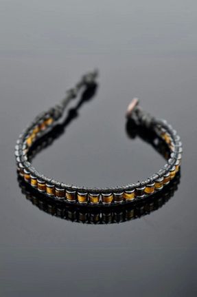 دستبند جواهر قهوه ای زنانه سنگ طبیعی Seven Art Jewelry - کد 300978873