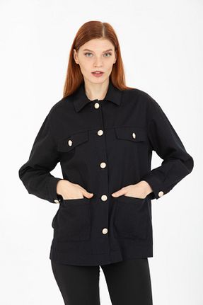کت مشکی زنانه اورسایز PERA MODA - کد 769556946