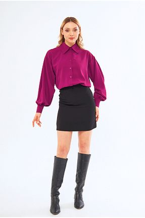 پیراهن بنفش زنانه Asimetrik PERA MODA - کد 819602635