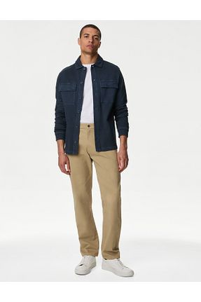 شلوار قهوه ای مردانه پنبه ای Marks & Spencer - کد 856106729