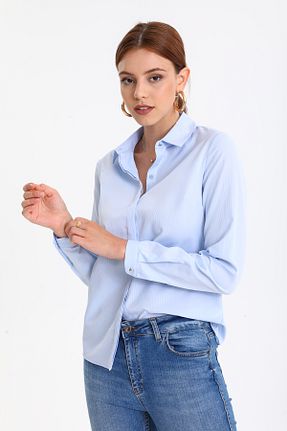 پیراهن آبی زنانه رگولار PERA MODA - کد 445725004