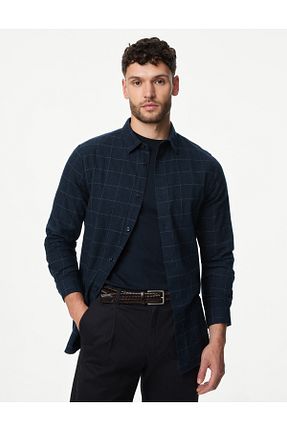 پیراهن سرمه ای مردانه رگولار Marks & Spencer - کد 859060109