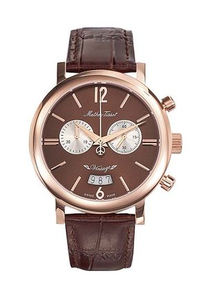 ساعت مچی قهوه ای مردانه 41 میلی متر Mathey-Tissot - کد 43312537