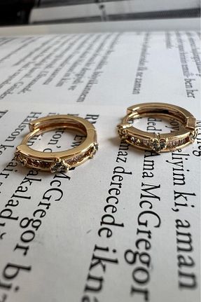 گوشواره جواهر طلائی زیرکن BUNNY - کد 861566615