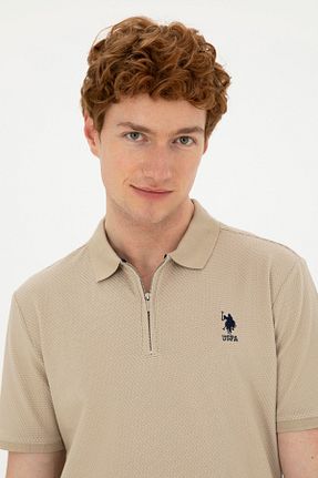 پولوشرت خاکی مردانه پارچه ای U.S. Polo Assn. - کد 832949836