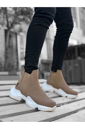 کفش اسنیکر قهوه ای مردانه بدون بند MehLey - کد 885059218