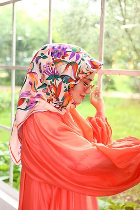 روسری نارنجی İpek Tivil Silk Home - کد 831162711