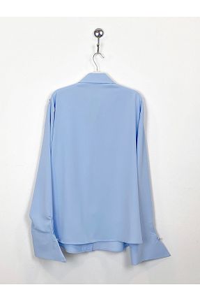 پیراهن سایز بزرگ آبی زنانه رگولار PERA MODA - کد 780524872
