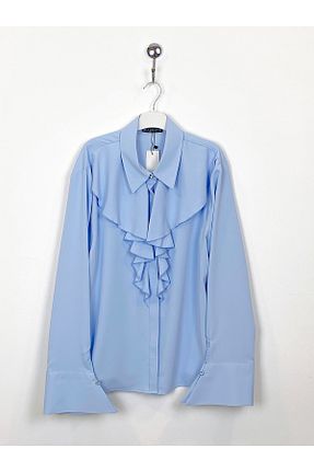 پیراهن سایز بزرگ آبی زنانه رگولار PERA MODA - کد 780524872