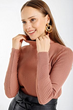 پلیور صورتی زنانه یقه ماهیگیر Bigdart - کد 75622127