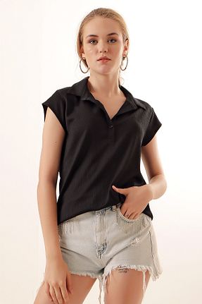 بلوز مشکی زنانه ساده Bigdart - کد 341182744