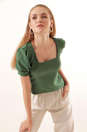 بلوز سبز زنانه رگولار Bigdart - کد 320733832