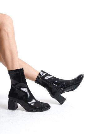 بوت / نیم بوت مشکی زنانه چرم مصنوعی FGZY Shoes - کد 859066336