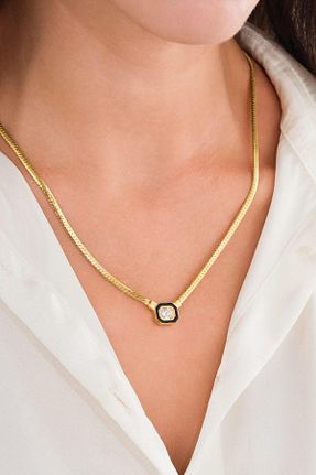 گردنبند نقره طلائی زنانه 925 عیار Tmt Silver - کد 861582987