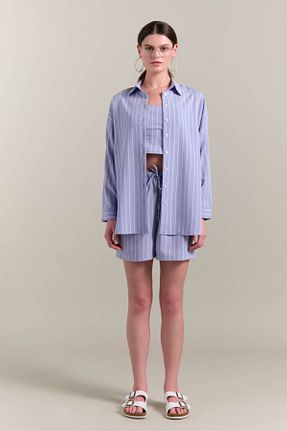 شلوارک و برمودا آبی زنانه رگولار SEVİLEN - کد 834452414