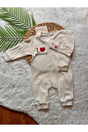 بادی و سرهمی نوزادی سفید بچه گانه پنبه ای Murat Baby - کد 842334023