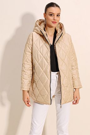 کاپشن بژ زنانه اورسایز Bigdart - کد 789268164