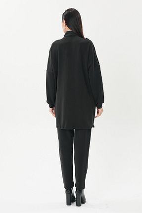 ست بالاتنه و پائین تنه مشکی زنانه بافتنی Jupe - کد 861585179
