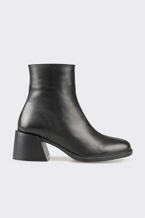 بوت / نیم بوت مشکی زنانه چرم خالص Elle - کد 861629502