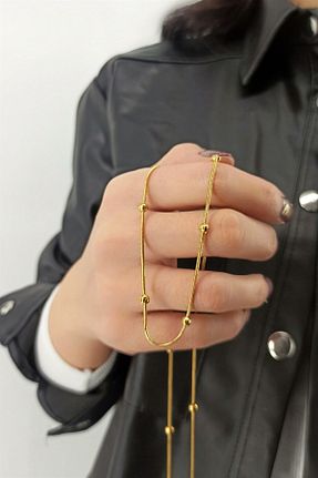 گردنبند استیل ( فولاد ) طلائی زنانه استیل (فولاد) Çlk Accessories - کد 465548519