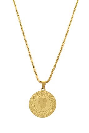 گردنبند استیل ( فولاد ) طلائی زنانه استیل (فولاد) Çlk Accessories - کد 765768423