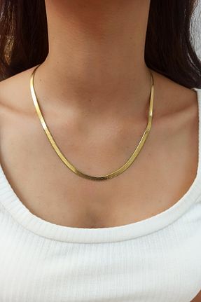 گردنبند استیل ( فولاد ) طلائی زنانه استیل (فولاد) Çlk Accessories - کد 66067432