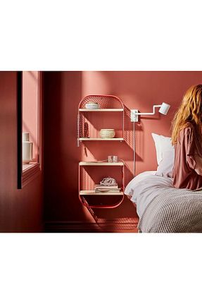 قفسه دیواری قرمز 40 سانتی متر almital mobilya aksesuarları furniture accessories - کد 834824952