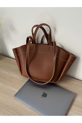 کیف دوشی قهوه ای زنانه چرم مصنوعی MARSİLYA - کد 861645647