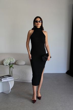 لباس مشکی زنانه تریکو Julidress - کد 852979317