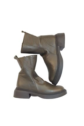 بوت / نیم بوت خاکی زنانه پاشنه ضخیم The Moirai - کد 861642237