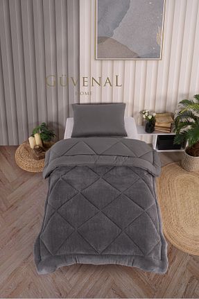لحاف تکنفره طوسی Silikon Güvenal - کد 861651354