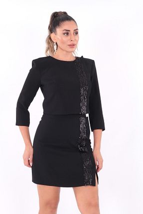 لباس مشکی زنانه بافتنی aşkın göksu - کد 857628216