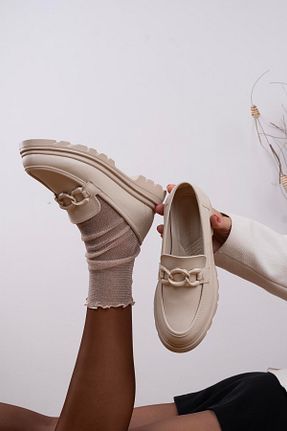 کفش کژوال بژ زنانه چرم مصنوعی sovrana - کد 860187570