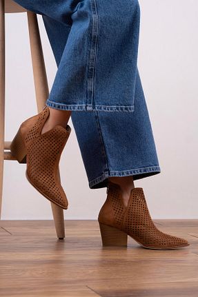 بوت / نیم بوت قهوه ای زنانه نبوک sovrana - کد 813948152