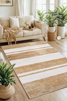 فرش بژ قابل شستشو West Home - کد 861653120