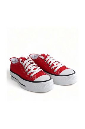 کفش اسنیکر قرمز زنانه بند دار Melen Shoes - کد 450516117