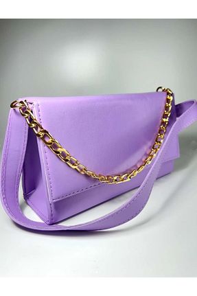 کیف دوشی بنفش زنانه چرم مصنوعی Bagorama - کد 805215202