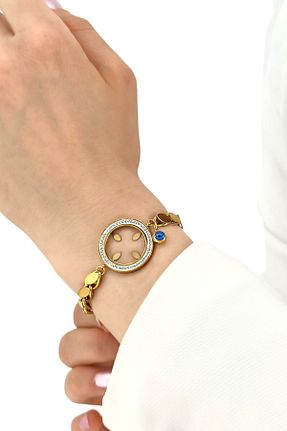 دستبند استیل (فولاد) طلائی زنانه استیل (فولاد) Çlk Accessories - کد 818069698