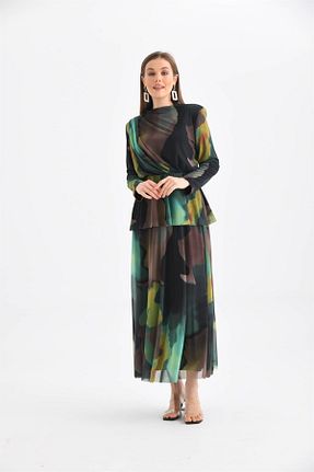 لباس مجلسی و فارغ التحصیلی سبز زنانه لیکرا FTZ WOMEN - کد 647343569