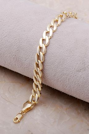 دستبند نقره طلائی زنانه 925 عیار Sümer Telkari - کد 57376572
