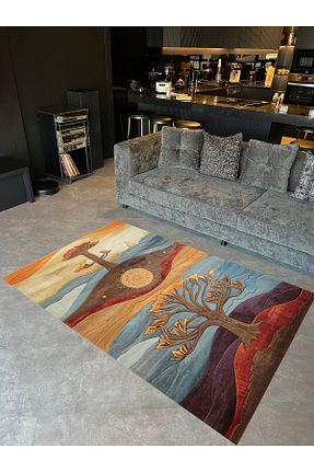 فرش رنگی قابل شستشو Rugs Modern Halı - کد 861656996