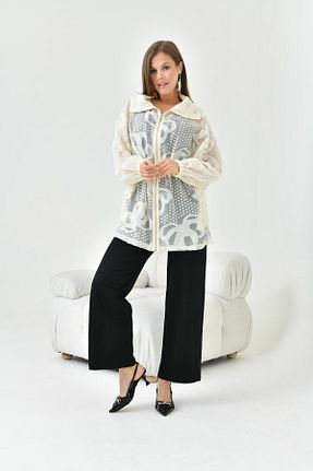 کلاه و ابایا بژ زنانه بافتنی FTZ WOMEN - کد 826948293