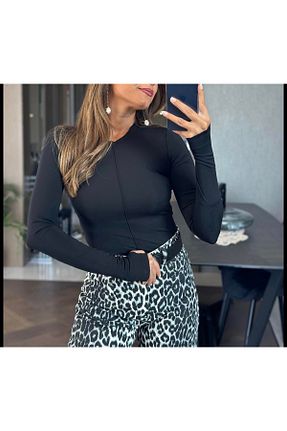 بادی مشکی زنانه یقه دوچرخه Karol - کد 861721825
