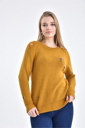 پلیور زرشکی زنانه ساده FTZ WOMEN - کد 165022657