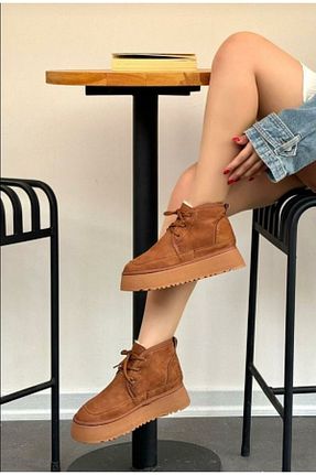 بوت / نیم بوت قهوه ای زنانه پشمی DADWOLF - کد 858251495