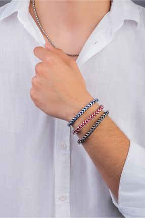 دستبند نقره متالیک مردانه 925 عیار So CHIC GENT - کد 778656670