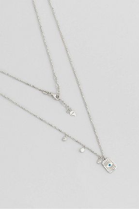 گردنبند نقره سفید زنانه 925 عیار So Chic - کد 760989919